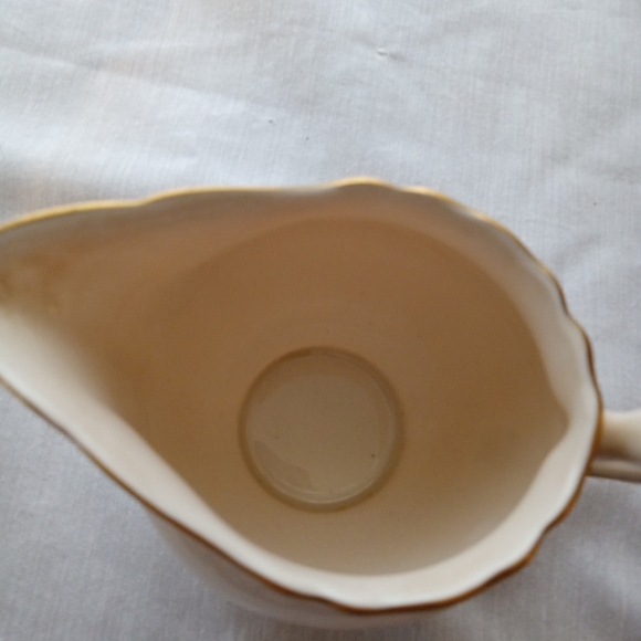 Old Ivory Gold Rim Cream & Sugar Syracuse China -SEE PHOTOS- Tiny Chip - Picture 15 of 16
